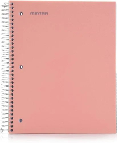 Miniatura 2 de Mintra Office Cuadernos de espiral duraderos, paquete de 3 materias (lavanda, salmón, salvia, rayado universitario)