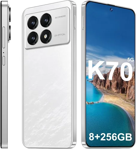 Miniatura 9 de Teléfonos celulares desbloqueados K70 5G 2026 Android 13 Teléfonos desbloqueados 6.8 "Pantalla HD 8GB+256GB Teléfonos Android de 8 núcleos 6800mAh
