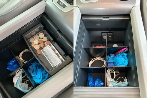 Miniatura 5 de Organizador de consola central divisores para Honda Pilot 2016-2022 / Ridgeline 2017-2022 2023/Passport 2019-2022 2023, accesorios de plástico ABS
