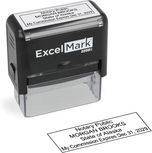 Miniatura 81 de ExcelMark Sello Notarial para los 50 Estados - Sello Oficial del Estado - Texas Negro