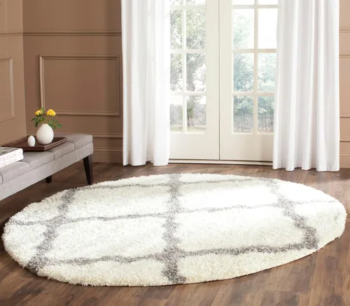 Miniatura 11 de SAFAVIEH Colección Montreal Shag SGM866C Trellis que no desprende pelusa para sala de estar, dormitorio, comedor y entrada, alfombra decorativa