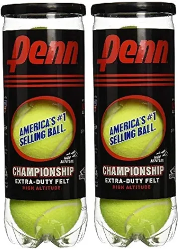 Penn Pelotas de tenis Championship High Altitude Head - Paquete de 2 6 pelotas amarillas - Aprobado por la USTA y la ITF - Pelota oficial de las