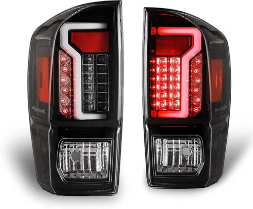 WOLFSTORM Luz trasera LED para Toyota Tacoma 2016-2023, montaje de repuesto de luz trasera Toyota Tacoma 2016-2023, 1 par (lente transparente)