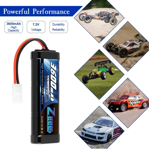 Miniatura 2 de Zeee 7.2V 3600mAh RC NiMH Batería con Tamiya Plug 2 Pack Baterías con 1 unids Lipo Safe Bag Bolsa ignífuga a prueba de explosiones para carga