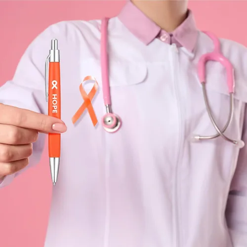 Miniatura 5 de Qilery 50 bolígrafos de concientización sobre el cáncer de mama, bolígrafo de concienciación a granel, pulseras antiviolencia, pulseras contra