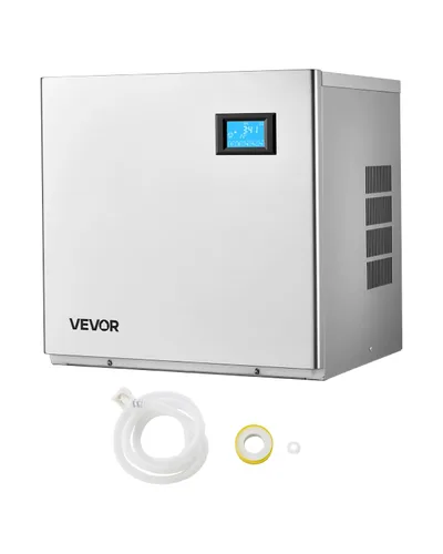 Miniatura 14 de VEVOR Máquina comercial para hacer hielo – Cabezal, máquina de hielo de acero inoxidable de 360 libras/día con autolimpieza, fabricación de hielo