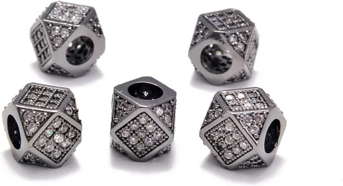 Miniatura 17 de AD Beads Pulsera de cuentas de zircón con tachuelas de strass