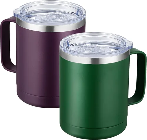 Miniatura 14 de MEWAY - Taza de café con asa, vaso térmico