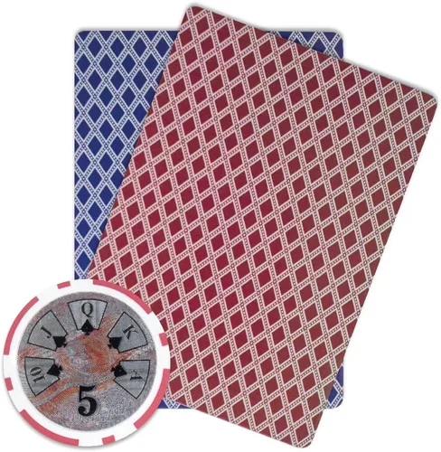 Miniatura 3 de Brybelly Ben Franklin Poker Chip - Compuesto de arcilla pesada de 0.49 oz, paquete de 50 Rojo ($5 Red)