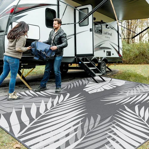 Miniatura 35 de GENIMO - Tapete reversible e impermeable para patios y exteriores, oferta, paja de plástico, para áreas grandes, campamentos, RV, pícnics, terrazas