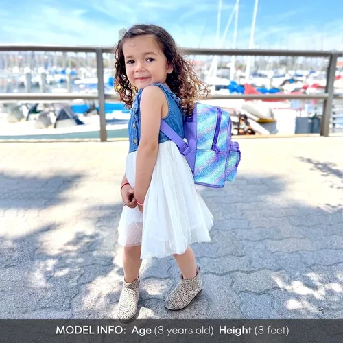 Miniatura 2 de mibasies Mini mochila para niñas y niños, monedero arcoíris