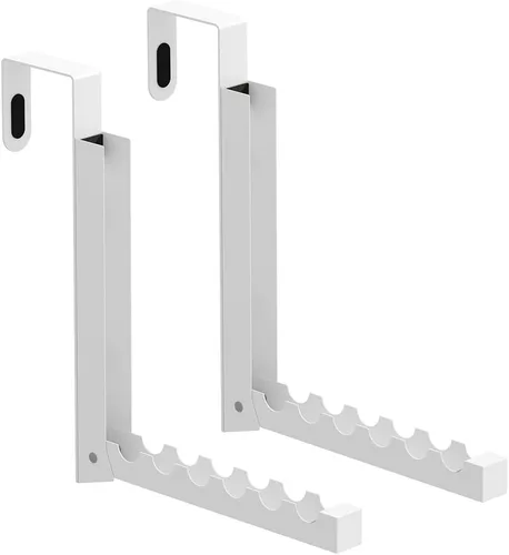 Tendedero plegable para ropa interior y lavandería, paquete de 2 ganchos para colgar sobre la puerta con 6 ranuras, gancho plegable portátil para