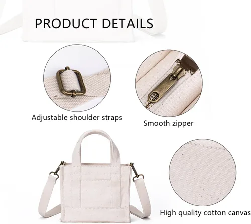Miniatura 3 de Bolsos de lona para mujer Bolso cruzado de diseño de moda Bolso casual para compradores - YONBEN