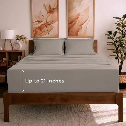 Miniatura 50 de Mellanni Juego de Sábanas Split King - Colección Icónica de 7 Piezas para Ropa de Cama, (Incluye 4 Fundas de Almohada), Bolsillo Profundo de 16 1394