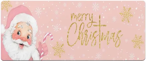 Miniatura 7 de Tapete de baño con Papá Noel rosa para bañera, antideslizante, de secado rápido y absorbente, tierra de diatomeas, para ducha, dormitorio, cocina