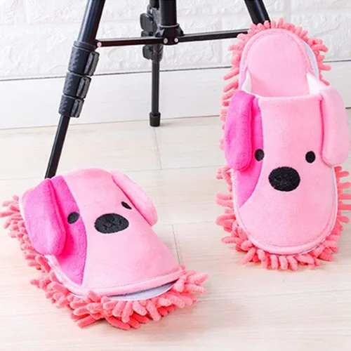 Miniatura 2 de FOMIYES 1 par de pantuflas limpiador de piso, trapeador de dibujos animados, zapatos para limpieza de piso, zapatos de mopa, zapatos de mopa húmeda