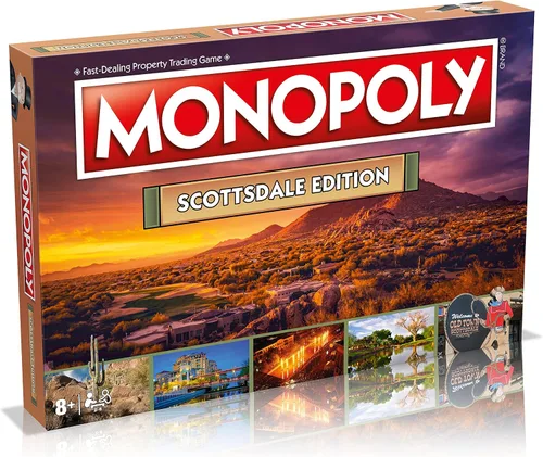 Miniatura 2 de Monopoly Juego de mesa Scottsdale Edition: 2-6 jugadores Juegos de mesa familiares para niños y adultos, juegos de mesa para niños de 8 años