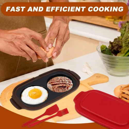 Miniatura 5 de Olla de huevos para microondas, de calor rápido, para cocinar huevos y freidora para sándwiches de desayuno, ahorra tiempo, portátil para el hogar