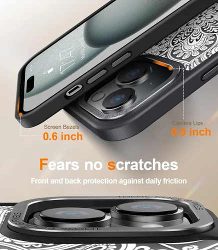 Miniatura 427 de Goodon para iPhone 15 Pro Max con protector de pantalla de privacidad, compatible con Magsafe, funda translúcida mate a prueba de golpes - Linda