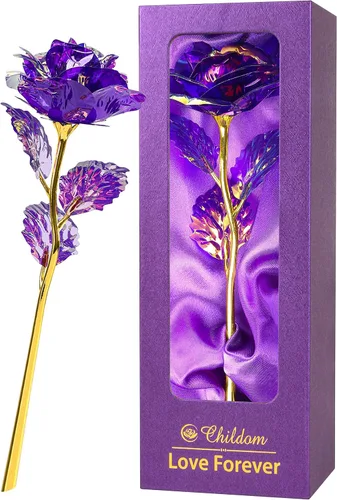 Miniatura 13 de Esta rosa con los colores del arcoíris y una base con la palabra Love es un regalo único para cumpleaños o Día de la Madre para madres, futuras
