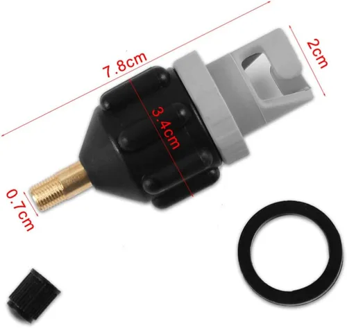 Miniatura 2 de VANZACK Adaptador de bomba SUP inflable, convertidor de bomba de aire, adaptador de válvula de aire, adaptador de bomba de aire para barco, conector
