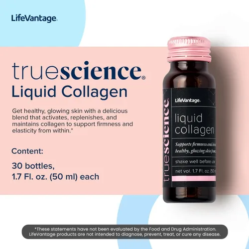 Miniatura 3 de TrueScience - Bebida líquida de colágeno para una piel brillante y de aspecto más firme, suplemento de péptidos de colágeno para mujeres y hombres