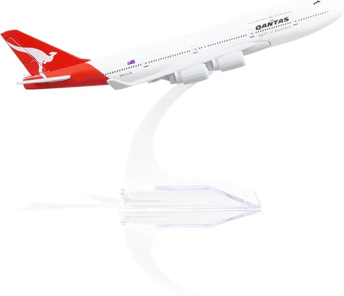 Miniatura 8 de 747 Kit de Modelo de Avión Coreano-1/400 Modelo de Aviones de Metal Fundido a Presión con Soporte (6 pulgadas) Avión Boeing 747 Regalos