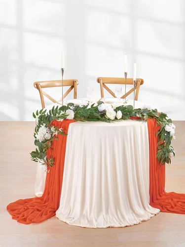 Miniatura 8 de The Yard, tela de gasa naranja quemada de 10 yardas, 58 pulgadas de ancho, elegante tela de gasa transparente para disfraces de boda, costura