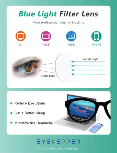 Miniatura 7 de Eyekepper Gafas de lectura con diseño de ojo de gato para mujer, paquete de 4 unidades, de gran tamaño Gafas de lectura con bloqueo de luz azul