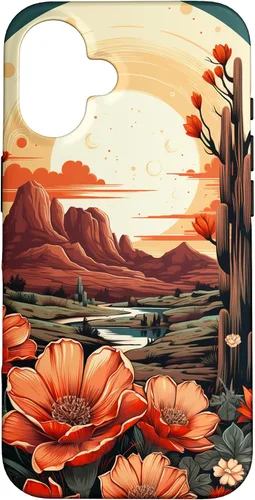 Miniatura 32 de Retro Flower Cactus, Aesthetic, Western Boho Wildflower Case for iPhone 17