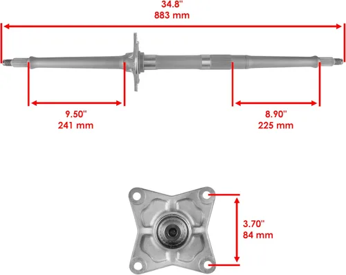 Miniatura 2 de Caltric Eje de rueda trasera compatible con Honda 42310-Hp1-000