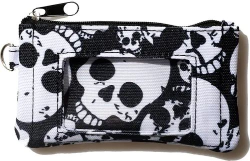 Miniatura 9 de DQL Cartera con tarjetero con estampado de estrellas y cordón, cartera pequeña para tarjetas de crédito para mujer, llavero