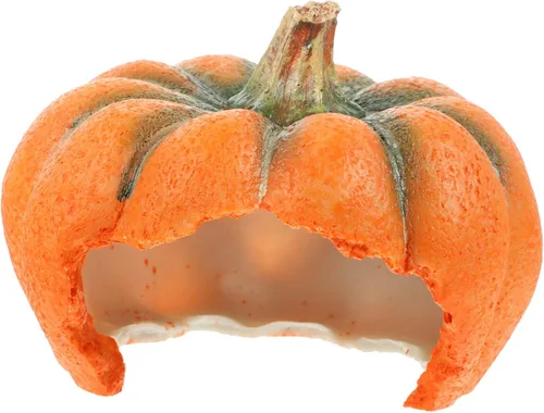 Miniatura 10 de Decoración de acuario de calabaza de resina, decoración de acuario de Halloween, forma de calabaza, cueva, pecera, seguro, agujero oculto, cosecha