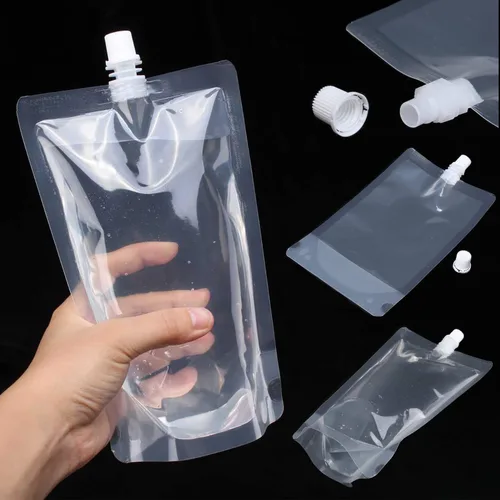 Miniatura 7 de Frascos de plástico, bolsas de bebidas reutilizables, bolsas de viaje de jugo, a prueba de fugas, sin BPA para deportes al aire libre, conciertos