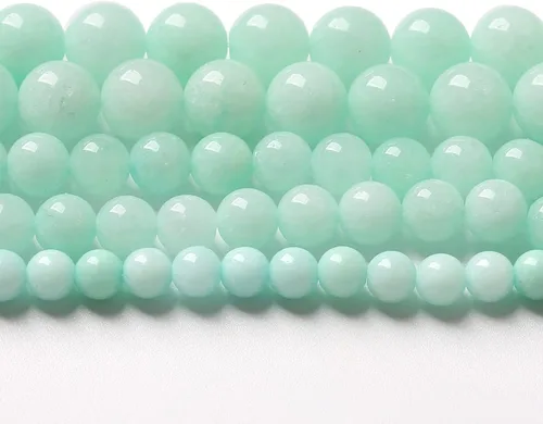 Miniatura 15 de 36 cuentas de calcedonia de jade rojo natural de 25/64 pulgadas (0.394 in), redondas sueltas, piedras preciosas energéticas curativas, para hacer