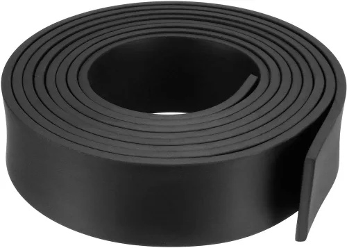 Miniatura 32 de uxcell Tira de sello de goma rectangular maciza, 0.197 in de ancho, 0.118 in de grosor, 3.3 ft de largo, color negro