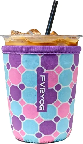 Miniatura 107 de Fundas de neopreno reutilizables aisladas para café helado, fundas para tazas de café helado, fundas para bebidas heladas y calientes
