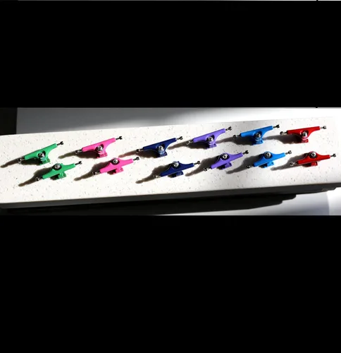 Miniatura 4 de NOAHWOOD Fingerboards Parts Professional Prince III - Camiones abatibles (1.34 pulgadas) + tuercas de autobloqueo actualizadas (blanco plateado)