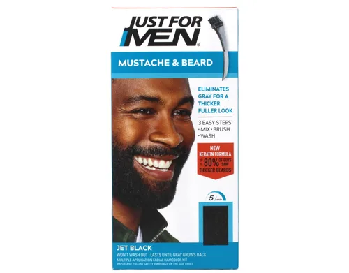 Miniatura 2 de Just For Men Gel de color para bigote, barba y patillas 115 negro azabache 1 cada uno (paquete de 5)