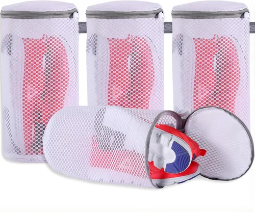 Miniatura 12 de Kimmama Bolsa para lavadora de zapatos, bolsa de malla para ropa sucia para tenis, calzado, entrenadores, zapatillas, material de red de nido