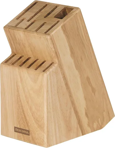 Tescoma Bloque universal de cuchillos de madera sin cuchillos (13 cuchillos y tijeras/acero afilador)
