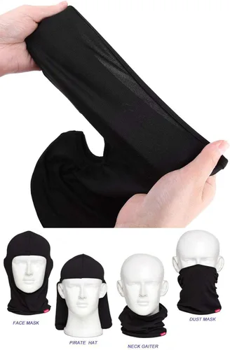 Miniatura 5 de Balaclava Face Mask, 2 Pack Lightweight Motorcycle Black Warmer Ski Mask for Men Bandana