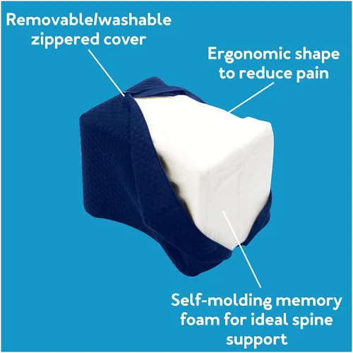 Miniatura 2 de Almohada ortopédica de rodilla para personas que duermen de lado, almohada ergonómica de espuma viscoelástica para el dolor de espalda