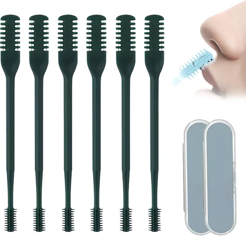 Miniatura 10 de Cortador de pelo nasal portátil, esencial de viaje para hombres y mujeres, herramientas de eliminación de vello de fosas nasales de doble cara