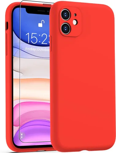Miniatura 117 de DEENAKIN Funda de silicona compatible con iPhone 12 con protector de pantalla, mejora la protección de la cámara, funda protectora suave y flexible