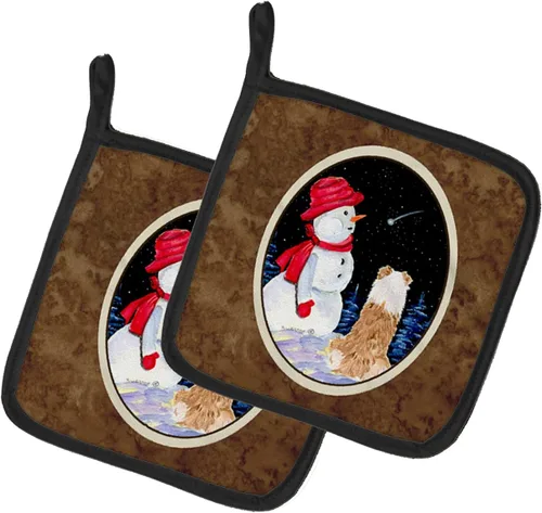 Miniatura 232 de Caroline's Treasures SS8617PTHD - Juego de soportes para ollas de cocina resistentes al calor, almohadillas calientes para horno para cocinar, Husky
