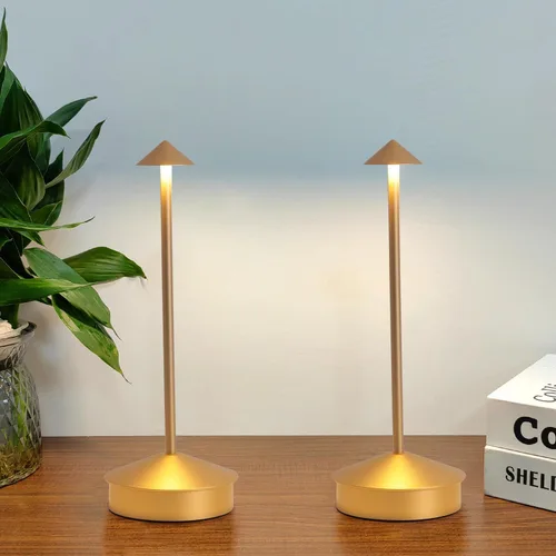 Miniatura 14 de Paquete de 2 lámparas de mesa inalámbricas de aluminio, lámparas de mesa recargables de 6000 mAh, lámpara LED táctil portátil, lámparas de mesa Negro