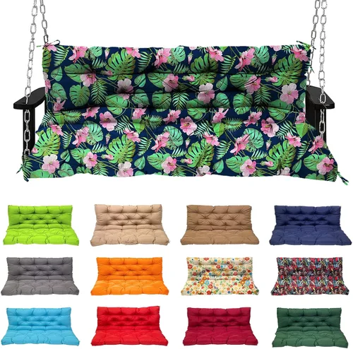 Miniatura 13 de Swing Cushions 2 Seater Replacement Waterproof Porch Swing Cushions with Backrest Thicken 4" Replacement Swing Cushions for Outdoor Furniture Patio