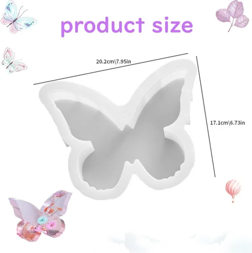 Miniatura 2 de Molde de resina para sujetalibros de mariposa grande 3D, molde de silicona para organizar libros, decoración artística para el hogar, molde