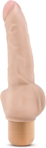 Miniatura 7 de Blush Dr. Skin: Cock Vibe-12 Consolador vibrador de 8 pulgadas ~ Consolador delgado de sensación real de 1.5 pulgadas de ancho ~ Estimulador